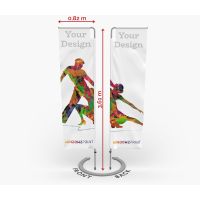Alu beidseitig bedruckt Beachflag Quadratic M| W2P
