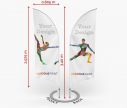 Alu beidseitig bedruckt Beachflag Bend M - Sublimatiedruk - Window2Print
