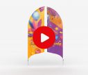 Alu beidseitig bedruckt Beachflag Bend S