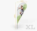 Beachflag mit Druck - Classic Beachflag Drop XL - Fan Zone | W2P