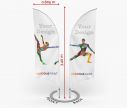 Alu beidseitig bedruckt Beachflag Bend M - Sublimationsdruck - Window2Print