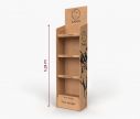 Regaldisplay 41,2x26x131 - Braun mit schwarzem Aufdruck | Window2Print