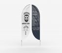Classic beidseitig bedruckt Beachflag Bend S - Window2Print