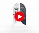 Classic beidseitig bedruckt Beachflag Bend M