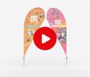 Classic beidseitig bedruckt Beachflag Drop M