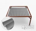 Faltmarkise Premium - wasserabweisend - Grau - Window2Print