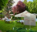 Faltpavillon 3 x 3 m mit Wänden - Perfekt für ein Firmenevent  | Window2Print