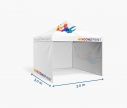Faltpavillon medium 3 x 3 m mit Dach und Wänden - Window2Print