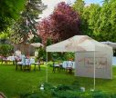 Faltpavillon medium 3 x 3 m mit Dach und Wänden - Perfekt für ein FirmeneventWindow2Print