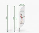Classic Beachflag Bend S - Eigener Aufdruck |  Window2Print
