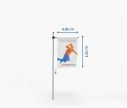 Hissfahne - Polyester 115g - 80 x 120 cm - mit Hohlsaum und Karabinerhaken I Window2Print