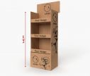 ARIES Regaldisplay 61 x 41 x 145 cm mit schwarzem Aufdruck | W2P