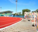 Bauzaunbanner Mesh 340 x 173 cm - Banner für Sportveranstaltungen ❖ W2P