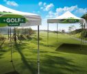 Faltpavillon medium 3 x 3 m mit Dach - Fan Zone | Window2Print