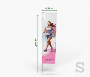 Beachflag rechteckig S - Fan Zone | Window2Print
