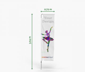 Alu Beachflag Quadratic S | Window2Print