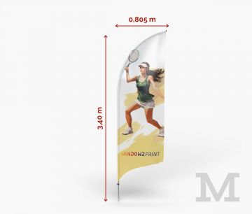 Alu Beachflag Bend M - Fan Zone | Window2Print