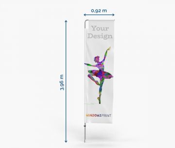 Alu Beachflag Quadratic 396 cm | W2P