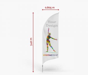 Alu Beachflag Bend M - Window2Print
