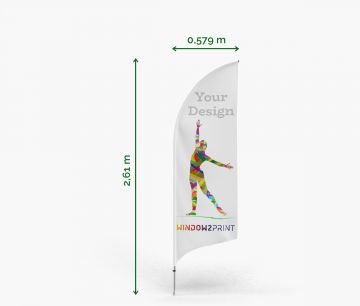 Alu Beachflag Bend S - Window2Print