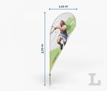 Dropflag bedrucken Classic Beachflag Drop L - Fan Zone | Window2Print