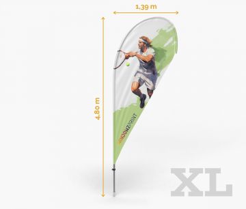 Beachflag mit Druck - Classic Beachflag Drop XL - Fan Zone | W2P