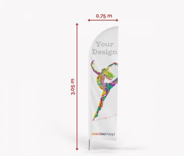 Classic Beachflag Straight M - Window2Print - Großformatdrucker