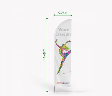 Classic Beachflag Straight S - Window2Print - Großformatdrucker