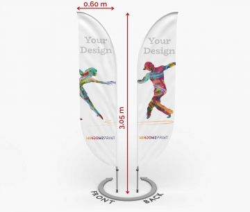 Classic beidseitig bedruckt Beachflag Bend M - Window2Print