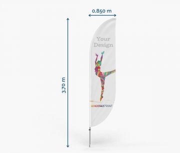Classic Beachflag Bend L | Window2Print