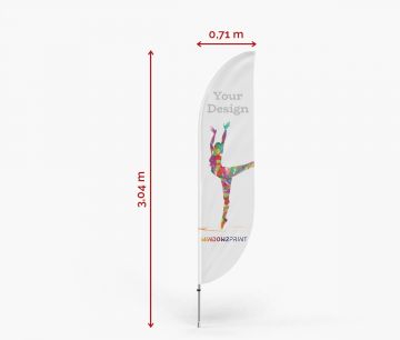 Classic Beachflag Bend M | Window2Print