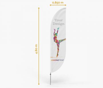Classic Beachflag Bend XL | Window2Print