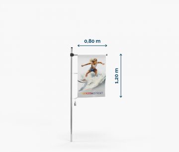 Fanfahnen - Polyester 115g - 80 x 120 - mit Hohlsaum - Fan Zone | Window2Print