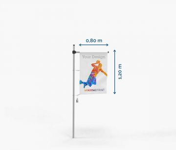 Hissfahne - Polyester 115g - 80 x 120 cm - mit Hohlsaum und Karabinerhaken I Window2Print