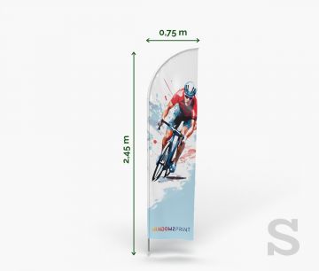 Kosten Beachflag - Classic Beachflag Straight S - Fan Zone | Window2Print