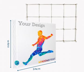 Mobile Messefaltwand Hop-Up L / 3x4 - Window2Print