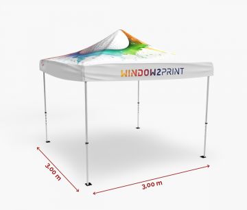 Pavillon 3x3 wetterfest -  Fan zone | Window2Print
