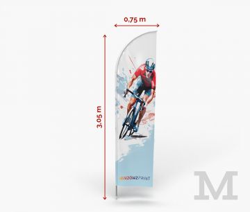 Sport-Grafiken - Classic Beachflag Straight M - Fan Zone | Window2Print