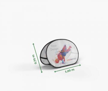Pop-Up ovale Beachbanner 120 x 70 cm I Window2Print