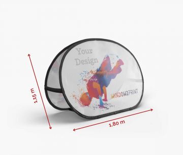 Pop-Up ovale Beachbanner 180 x 115 cm I Window2Print