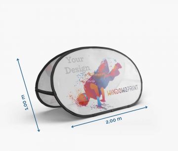 Pop-Up ovale Beachbanner 200 x 100 cm I Window2Print