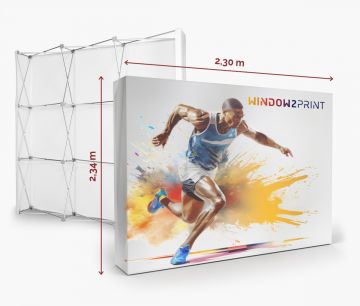 Werbewand Hop-Up M  3x3 - Fan Zone | Window2Print