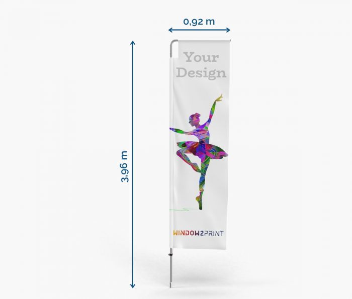 Alu Beachflag Quadratic 396 cm | W2P