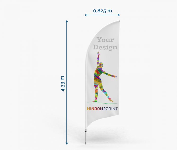 Alu Beachflag Bend L - Window2Print
