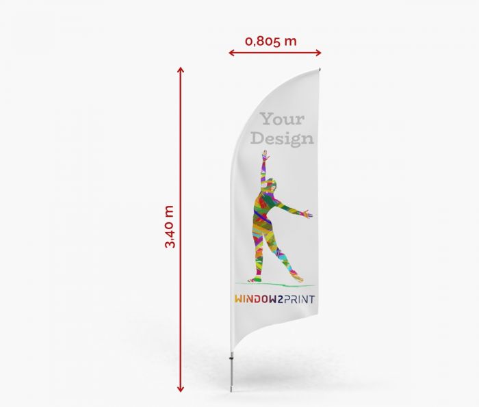 Alu Beachflag Bend M - Window2Print