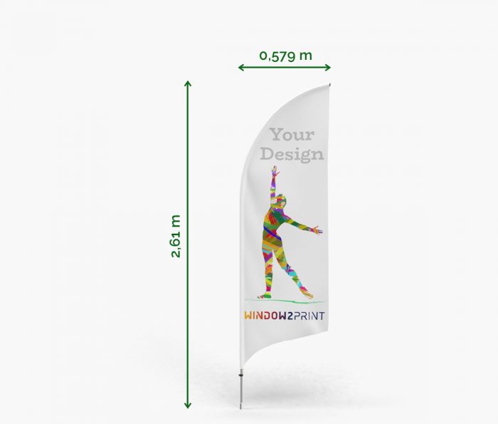 Alu Beachflag Bend S - Window2Print