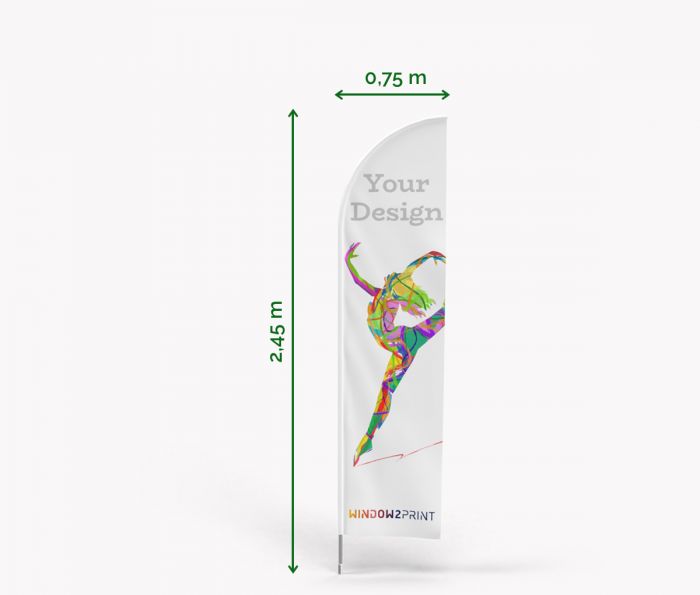 Classic Beachflag Straight S - Window2Print - Großformatdrucker