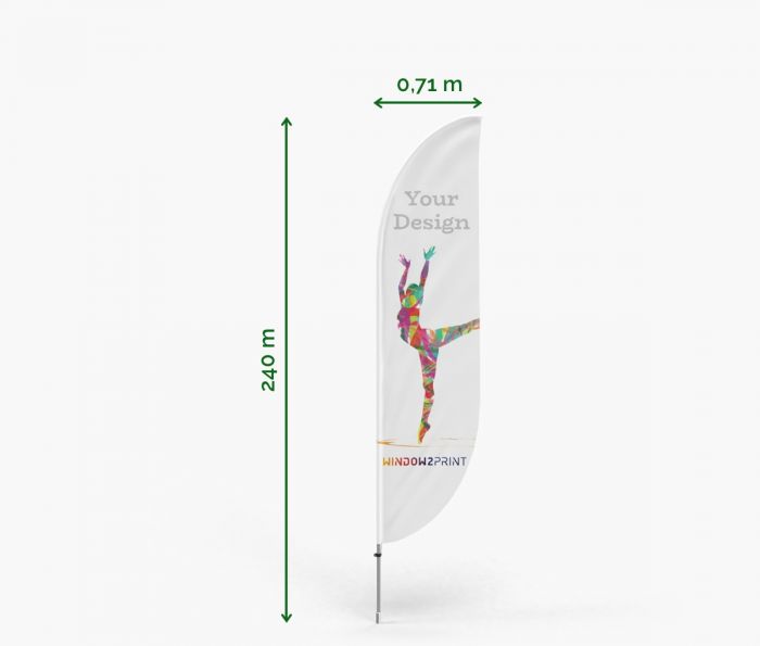 Classic Beachflag Bend S -  Window2Print