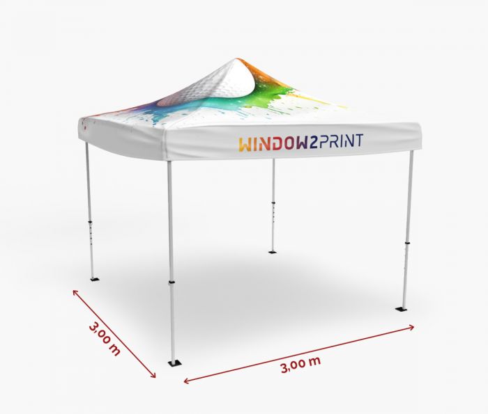 Pavillon 3x3 wetterfest -  Fan zone | Window2Print