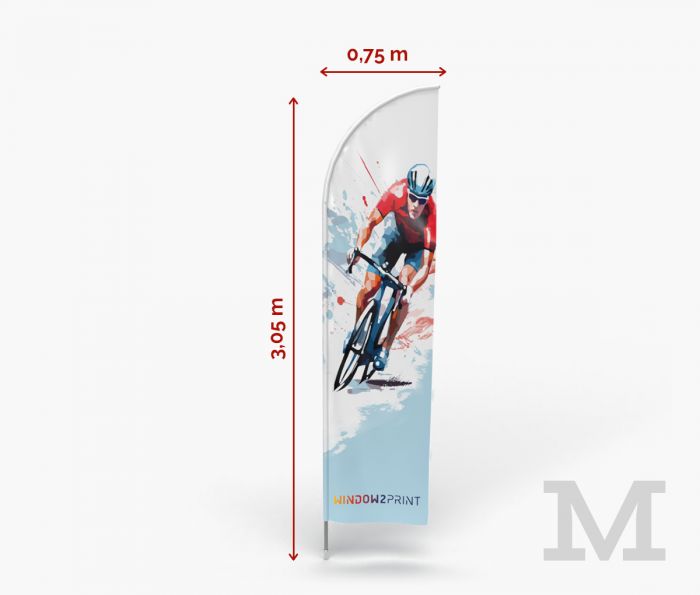 Sport-Grafiken - Classic Beachflag Straight M - Fan Zone | Window2Print